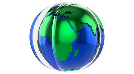 illustration of a globe on transparent background