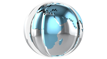 illustration of a globe on transparent background