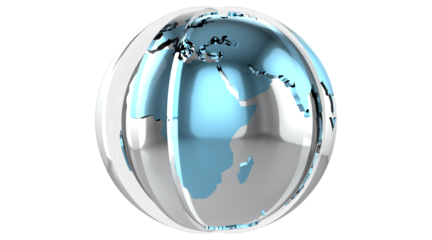 illustration of a globe on transparent background
