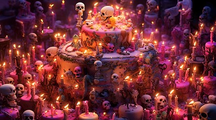 Generative Ai. Halloween cake
