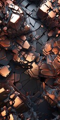 Generative Ai. Abstract bronze background
