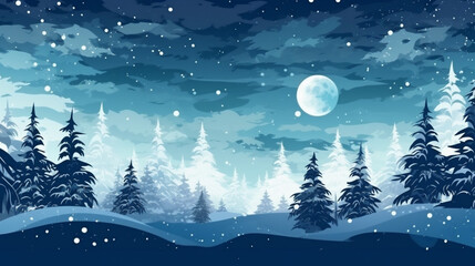 Obraz na płótnie Canvas white year sky new snow christmas winter background tree holiday fir season. Generative AI.
