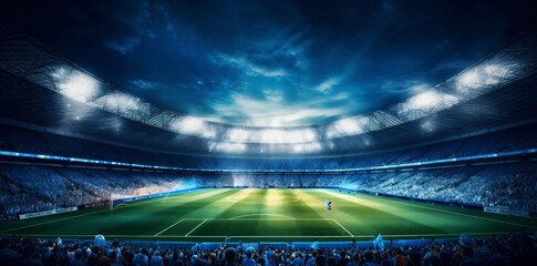 Fototapeta na wymiar soccer sport arena light goal world stadium green game football. Generative AI.