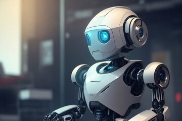 Discover the future of AI with an image of a thoughtful robot, showcasing the power of artificial intelligence and machine learning.