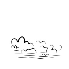 hand Drawn Cumulus outline 