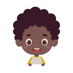 Cute little kid boy. Template for children design. Cartoon schoolboy character. Vector illustration