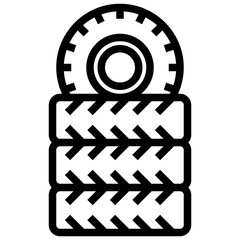 tire line icon,linear,outline,graphic,illustration