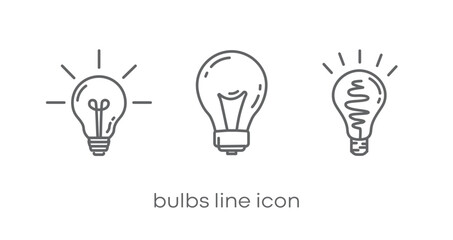 Light Bulb line icon. Bulb line icon.