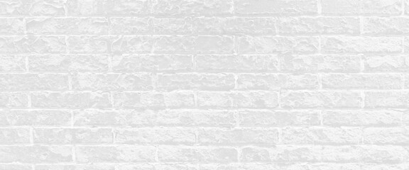 White brick wall may used as background,  simple grungy white brick wall, white painted old brick Wall panoramic background White brick wall vector illustration.