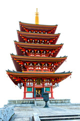 A five-storied pagoda, a Buddhist building in Japan