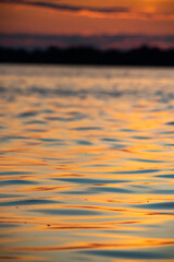abstract background of waves at sunset