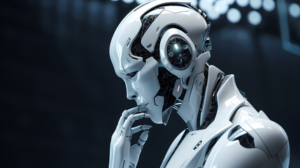AI Humanoid Robot Thinking.
Generative AI