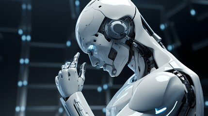 AI Humanoid Robot Thinking.
Generative AI