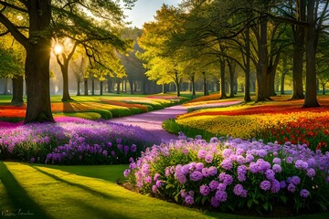 spring in the park Generated Ai