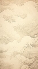 Japanese paper beige texture vintage background. Generative AI.