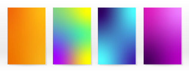 Minimal Poster. Pastel Soft. Rainbow Gradient Set.