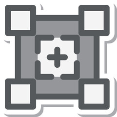 Obraz premium ステッカー風ミニミニアイコン QRコード