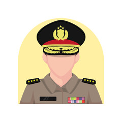 police cartoon and police icon. illustration vector design