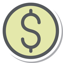 ステッカー風ミニミニアイコン　ドル