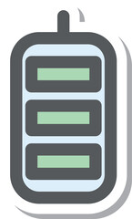 ステッカー風ミニミニアイコン　バッテリー残量3