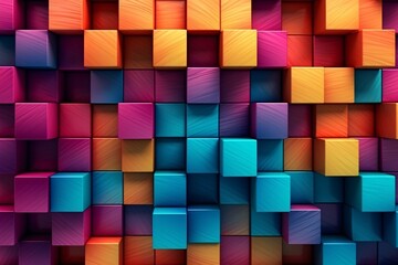 Generative Ai. Colorful squares
