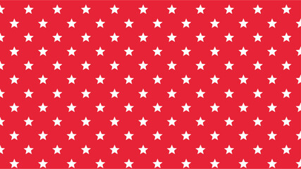 White Stars on Red Background. 4th of July, Independence Day Background