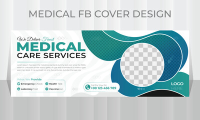 Medical social media cover web banner design layout 