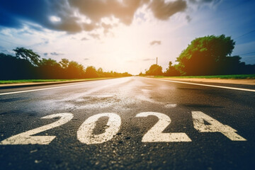 2024 written on the empty road - generative ai