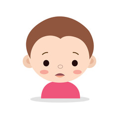 Glimpses of Innocence the Small Baby's Charm chubby cheeks with pink t-shirt isolated on white background using vector illustration art