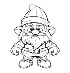 Gnome coloring page - Coloring book for kids