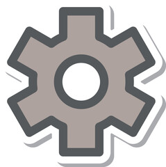 ステッカー風ミニミニアイコン　設定歯車