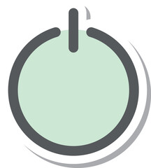 ステッカー風ミニミニアイコン　電源