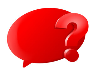 Question mark with message bubble
