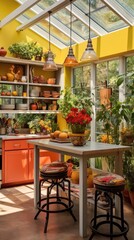 Fototapeta na wymiar Summertime Bliss: A Vibrant Kitchen Delight Generative AI 1
