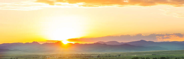 Mountains on sunset