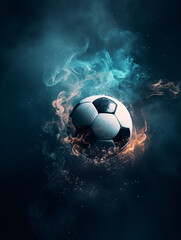 Naklejka premium Dramatic image of a football.