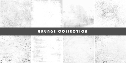 Set of black grunge overlay background. Grunge background template collection