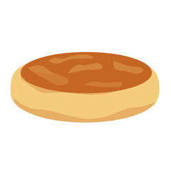 Hotteok Korean sweet pancakes, Korean food Illustration 