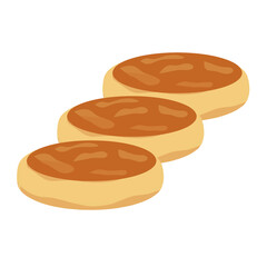 Hotteok Korean sweet pancakes, Korean food Illustration 
