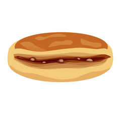 Hotteok Korean sweet pancakes, Korean food Illustration 
