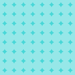 Cyan blue geometric mid century seamless pattern. Vector texture.