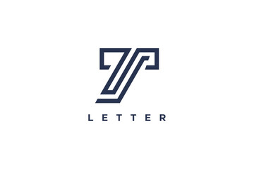 T letter logo vector with modern concept black design - Powered by Adobe