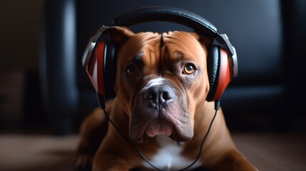 Rhythm Unleashed: Dog in Headphones Dances to the Beat of Its Inner Song