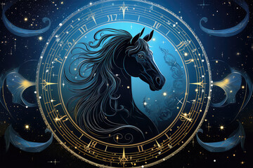 magic banner for astrology animal background