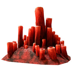 3D Rendering Coral on White © photosvac