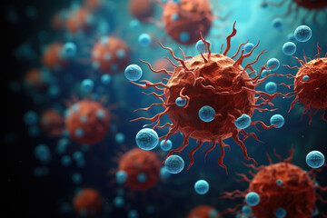 Microscope Virus Image.