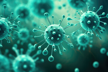 Microscope Virus Image.