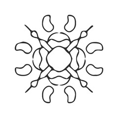 hand drawing complex flower or mandala 