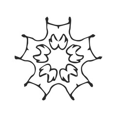 hand drawing complex flower or mandala 