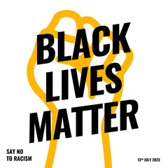 Fototapeta na wymiar Black Lives Matter Typography Layer